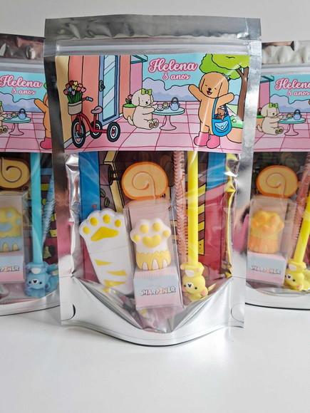 Kit Papelaria Saquinho Zip Personalizado Bobbie Goods