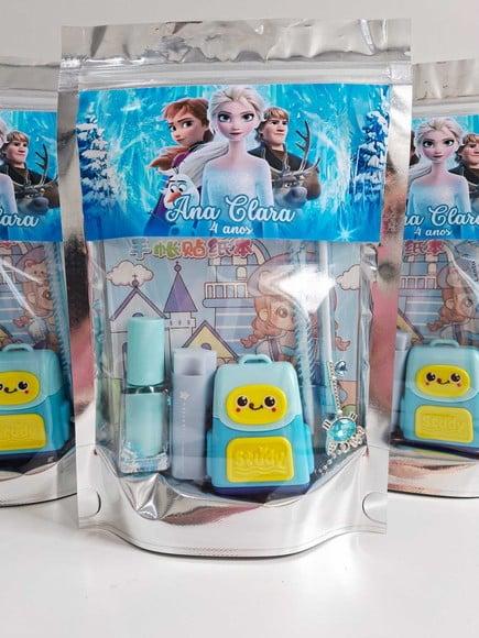Kit Papelaria Saquinho Zip Personalizado Frozen