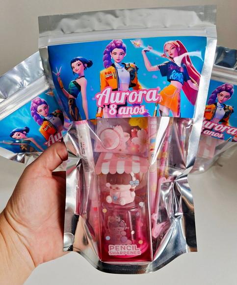 Kit Papelaria Saquinho Zip Personalizado Guerreiras do K-pop