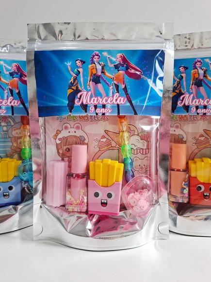 Kit Papelaria Saquinho Zip Personalizado Guerreiras Kpop