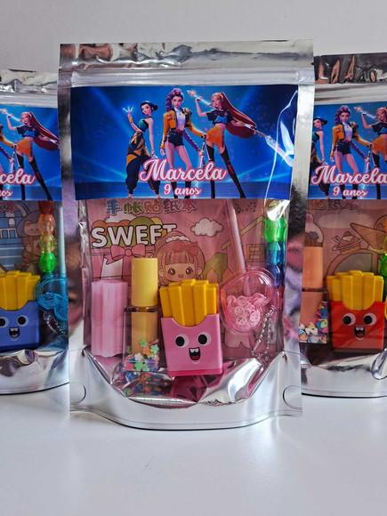 Kit Papelaria Saquinho Zip Personalizado Guerreiras Kpop