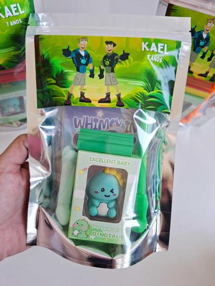 Kit Papelaria Saquinho Zip Personalizado Irmãos Kratts