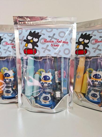 Kit Papelaria Saquinho Zip Personalizado Kuromi