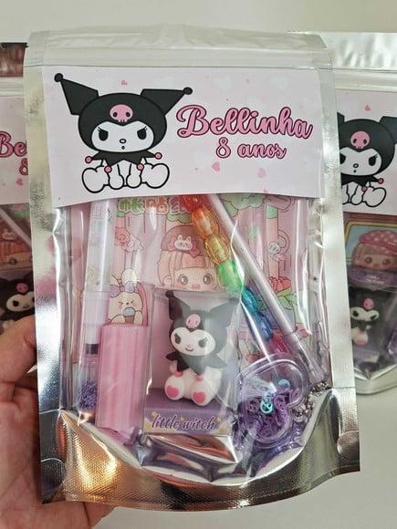 Kit Papelaria Saquinho Zip Personalizado Kuromi