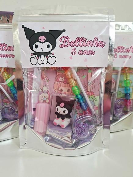 Kit Papelaria Saquinho Zip Personalizado Kuromi