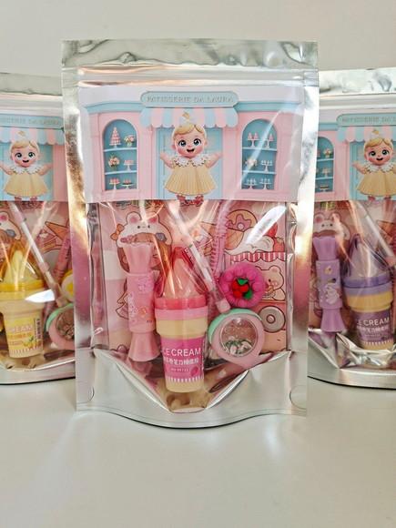 Kit Papelaria Saquinho Zip Personalizado Patisserie