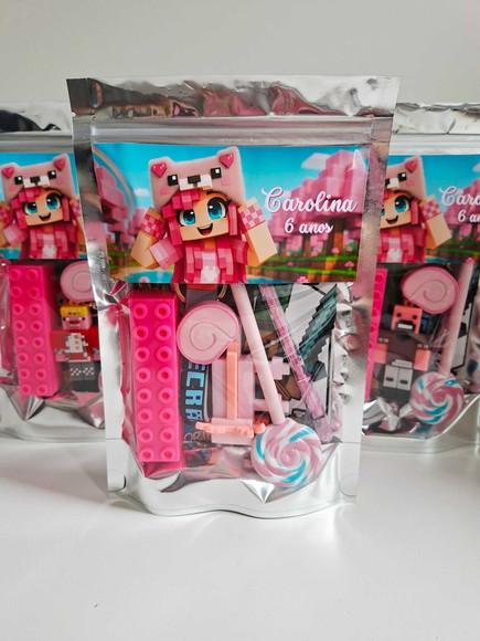Kit Papelaria Saquinho Zip Personalizado Roblox