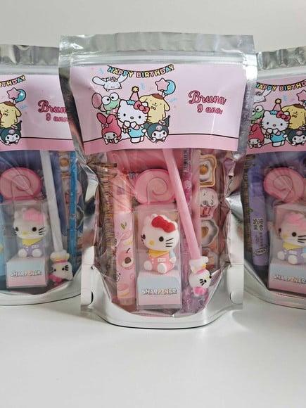 Kit Papelaria Saquinho Zip Personalizado Sanrio