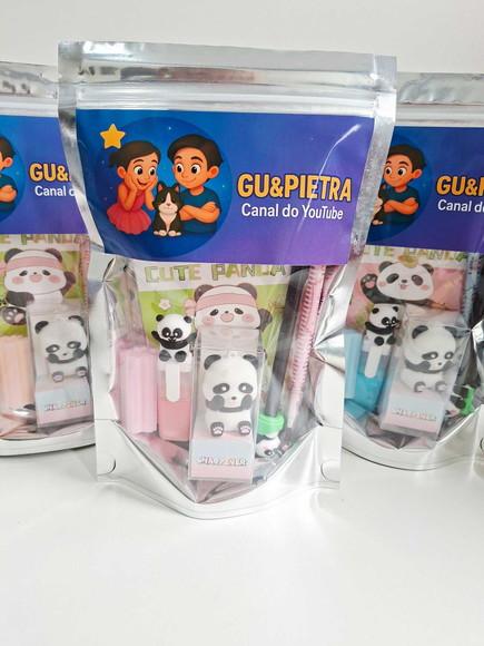 Kit Papelaria Saquinho Zip Personalizado Youtuber