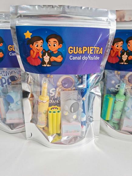 Kit Papelaria Saquinho Zip Personalizado Youtuber