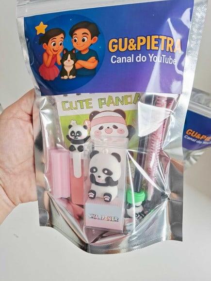 Kit Papelaria Saquinho Zip Personalizado Youtuber