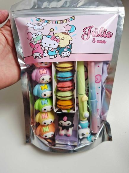 Kit Premium Papelaria Fofa Saquinho com 6 Itens Sanrio