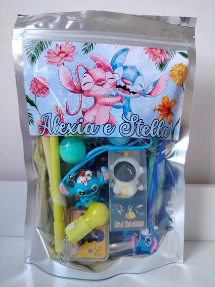 Kit Presente Papelaria Fofa Saquinho Lembrancinha Stitch