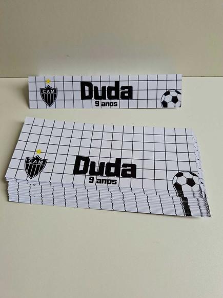 Lapela Personalizada 20x4cm com Saquinho Futebol