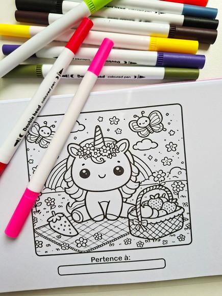 Livro de Colorir Personalizado Capa Dura Unicórnio