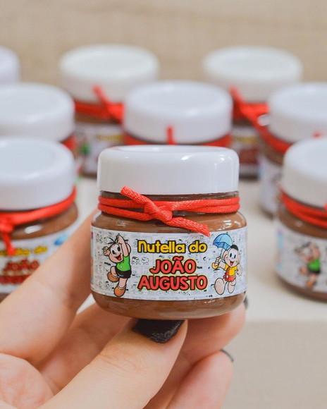 Rótulo Adesivo Mini Nutella Personalizado Urso