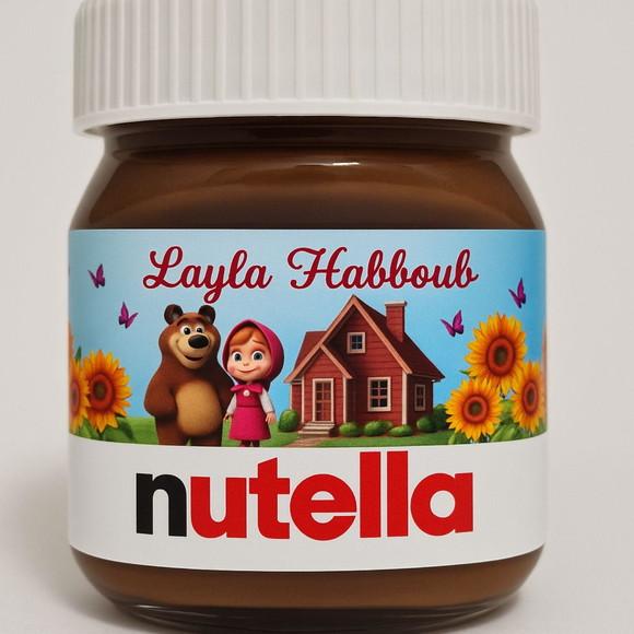 Rótulo Adesivo Mini Nutella Personalizado Urso