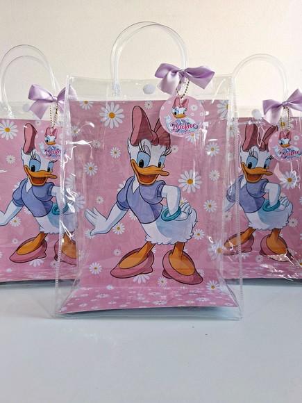 Sacola Bolsa Cristal Personalizada 20x28 Pequeno Margarida