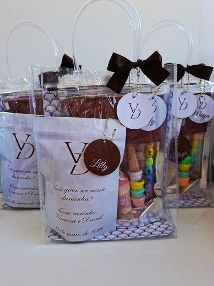 Sacola Bolsa Cristal Personalizada 20x28 Casamento