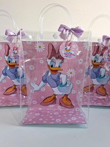 Sacola Bolsa Cristal Personalizada 20x28 Pequeno Margarida
