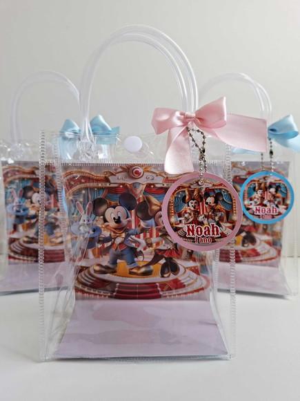 Sacolinha Cristal Personalizada 15x13 Mickey Minnie