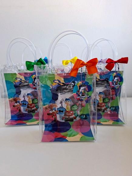 Sacolinha Cristal Personalizada 15x20 Mickey Minnie