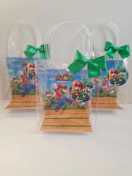 Sacolinha Cristal Personalizada 15x13 Super Mário