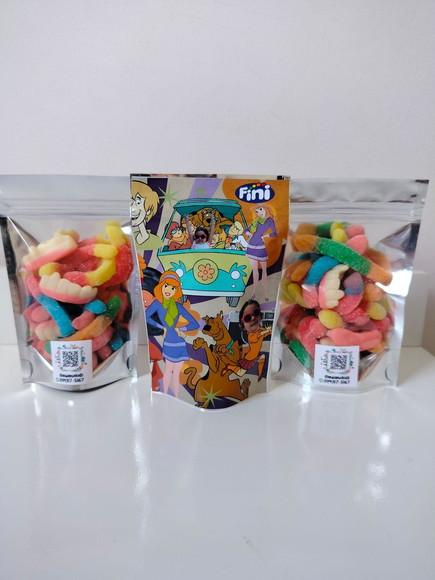 Saquinho Zip com Bala Fini 10x15 Scooby Doo