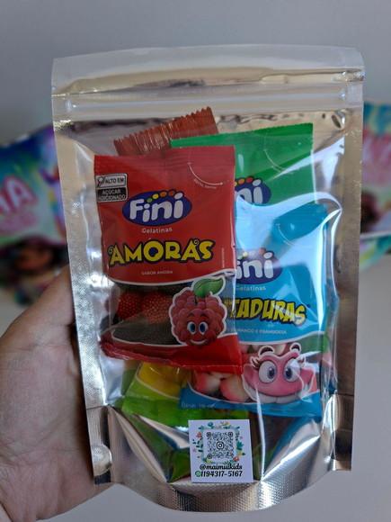 Saquinho Zip com Bala Fini 12x19,5cm Academia Unicórnio