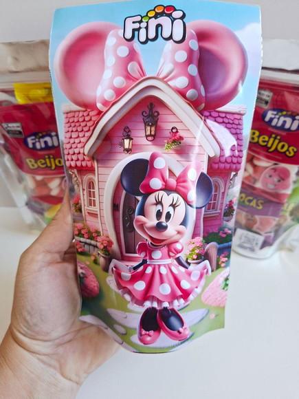 Saquinho Zip com Bala Fini 12x19,5cm Minnie
