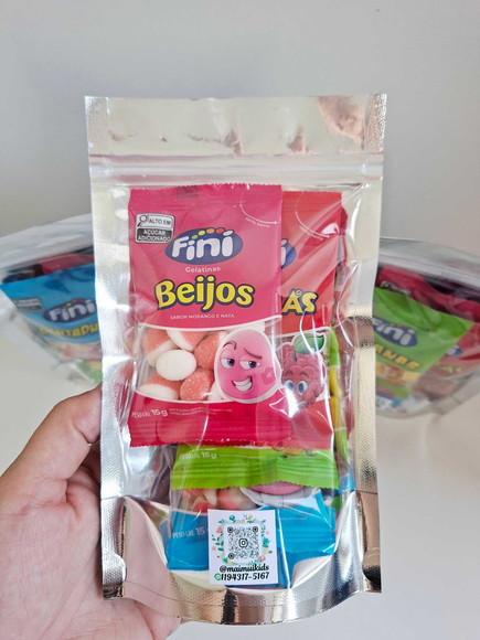 Saquinho Zip com Bala Fini 12x19,5cm Princesas