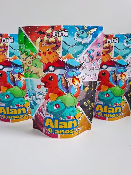 Saquinho Zip com Bala Fini 13x18cm Pokemon