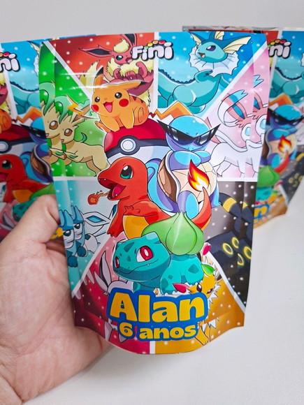 Saquinho Zip com Bala Fini 13x18cm Pokemon