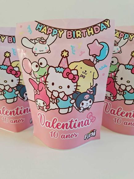 Saquinho Zip com Bala Fini 13x18cm Sanrio Hello Kitty