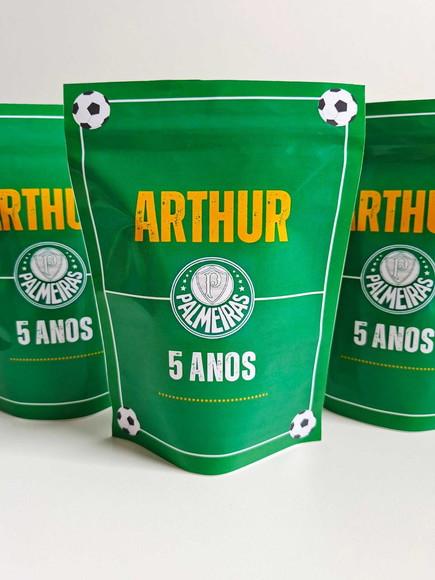 Saquinho Zip com Bala Fini 13x18cm Time de Futebol