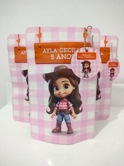 Saquinho Zip com Tag Lembrancinha 10x15 Boiadeira