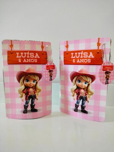 Saquinho Zip com Tag Lembrancinha 12x19,5 Boiadeira Loira