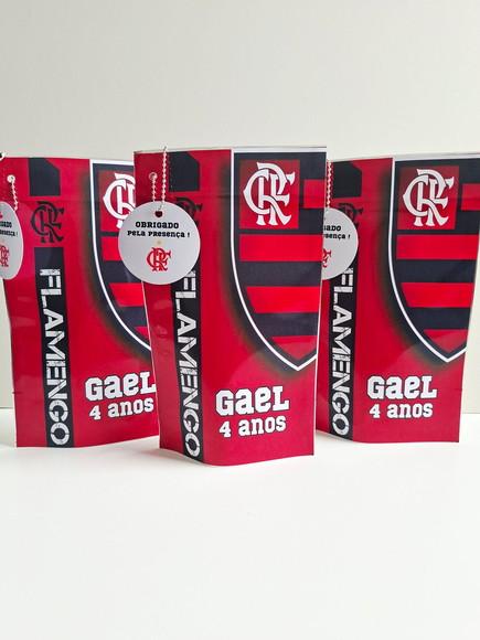 Saquinho Zip com Tag Lembrancinha 12x19,5 Futebol