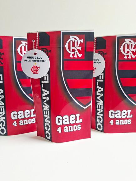 Saquinho Zip com Tag Lembrancinha 12x19,5 Futebol