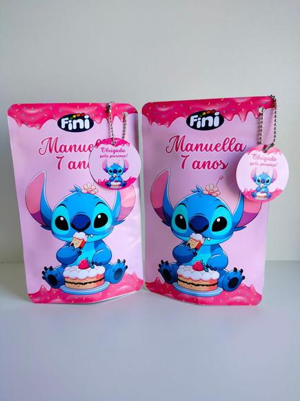 Saquinho Zip com Tag Lembrancinha 12x19,5 Stitch