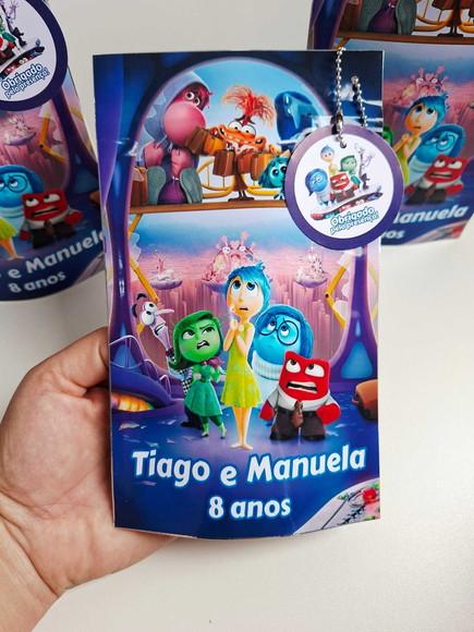 Saquinho Zip com Tag Lembrancinha 13x18 Divertidamente