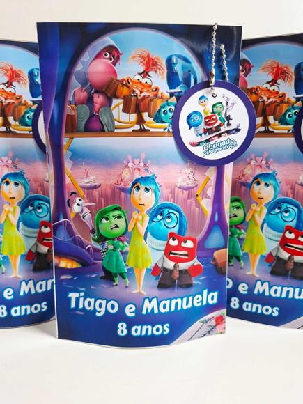 Saquinho Zip com Tag Lembrancinha 13x18 Divertidamente
