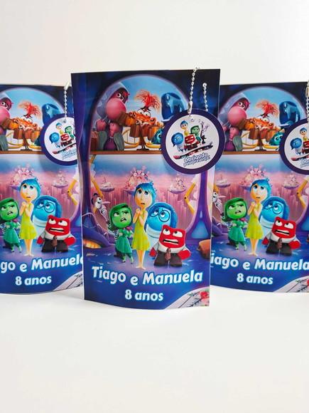 Saquinho Zip com Tag Lembrancinha 13x18 Divertidamente