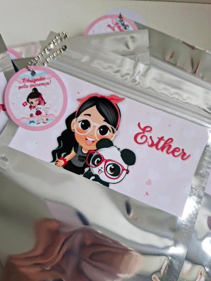 Saquinho Zip com Tag para Lembrancinha 16x24 Luluca