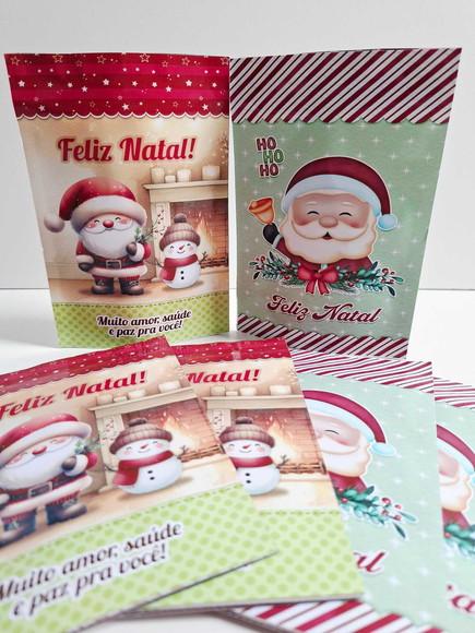 Saquinho Zip Lembrancinha 12x19,5 Natal