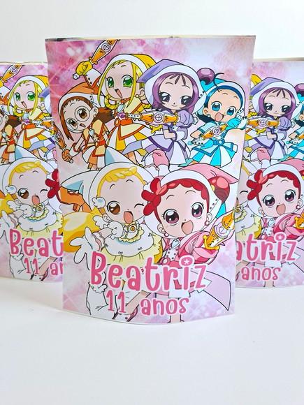 Saquinho Zip Lembrancinha 12x19,5 Ojamajo Doremi