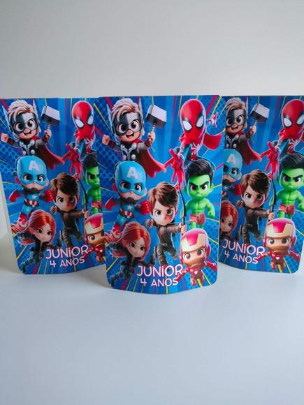 Saquinho Zip Lembrancinha 12x19,5 Vingadores