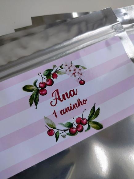 Saquinho Zip Lembrancinha 16x24 Cereja