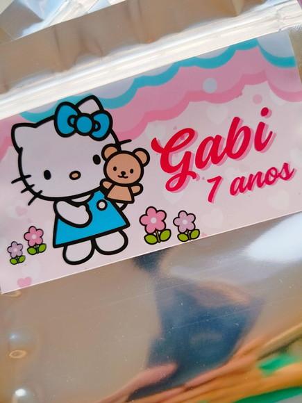 Saquinho Zip Lembrancinha 16x24 Hello Kitty