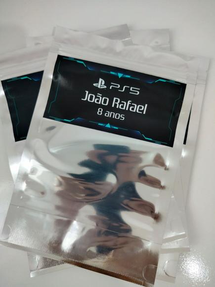 Saquinho Zip Lembrancinha 16x24 Playstation